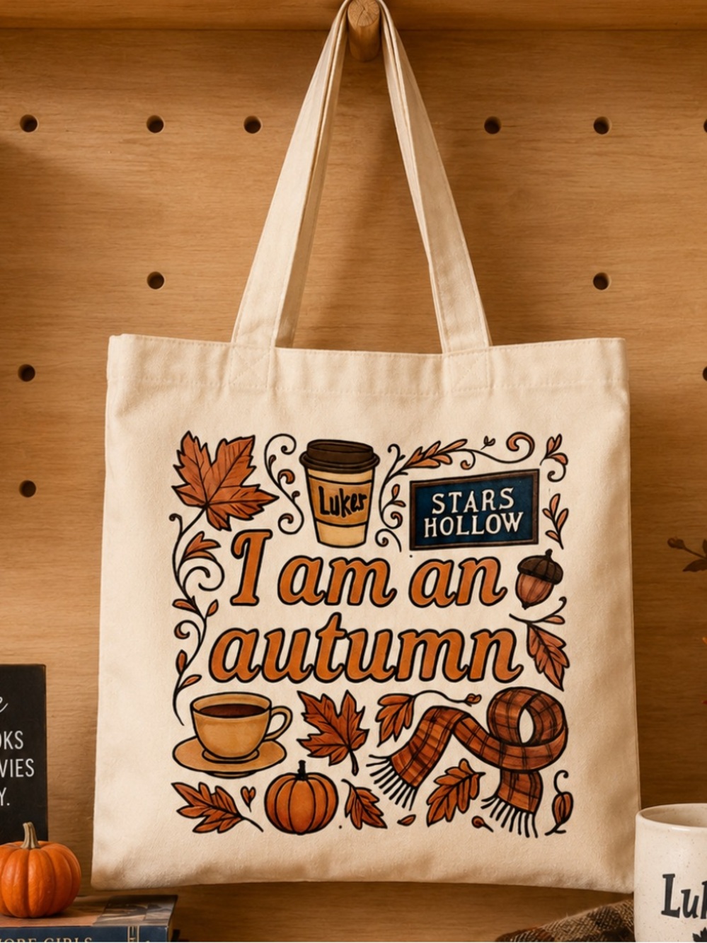 I am an Autumn Graphic Tote - Stars Hollow Gilmore girls tote bag